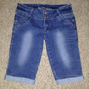 Fillette Capri jean shorts